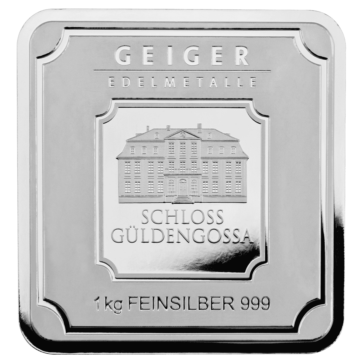 1 kg .999 quadratisch verschweißt - Silberbarren Geiger original