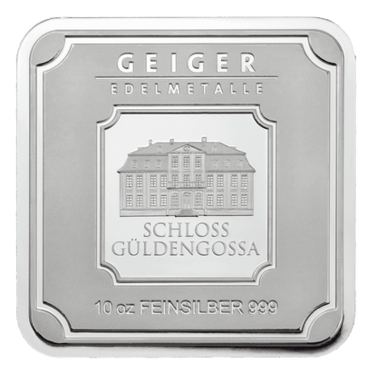 10 oz .999 quadratisch verschweißt - Silberbarren Geiger original