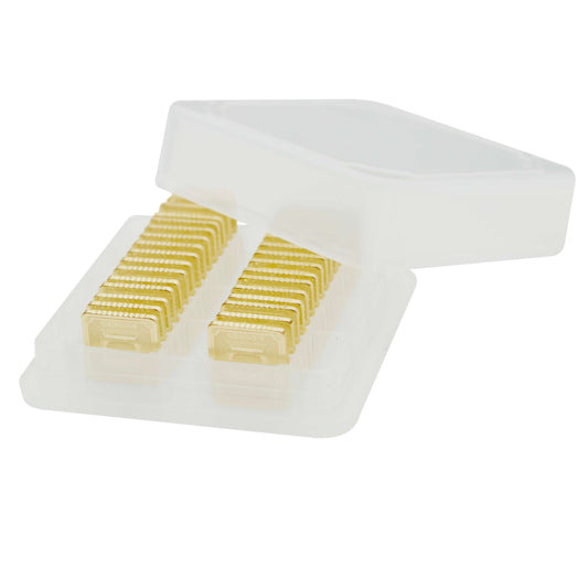 30 x 1 g .9999 quadratisch in Tube - Goldbarren Geiger original