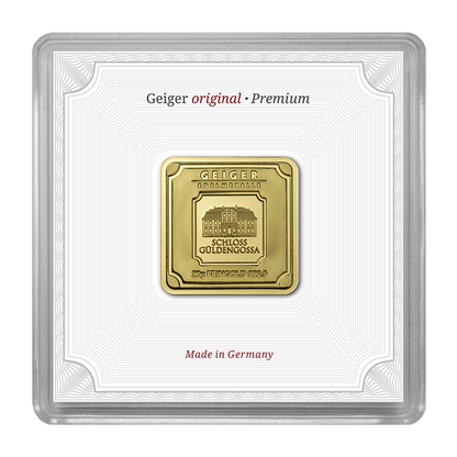 20 g .9999 quadratisch - Goldbarren Geiger original