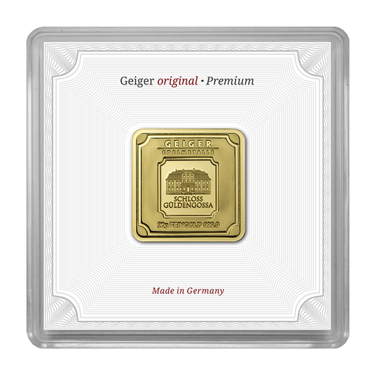 20 g .9999 quadratisch - Goldbarren Geiger original