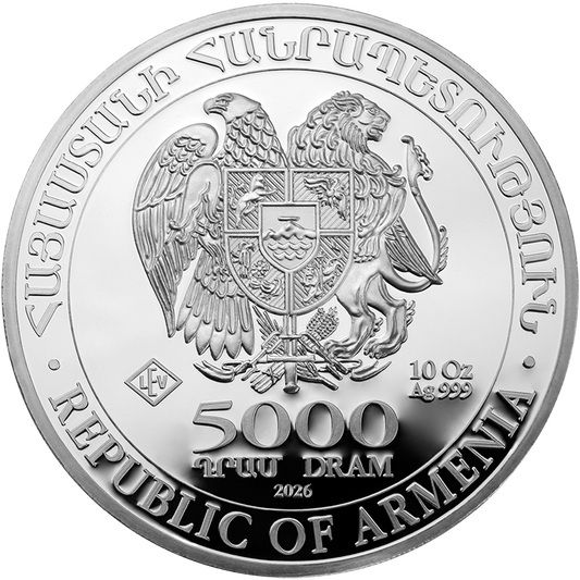 Noah's Ark 2026 - Armenia 10 oz Silver Coin .999