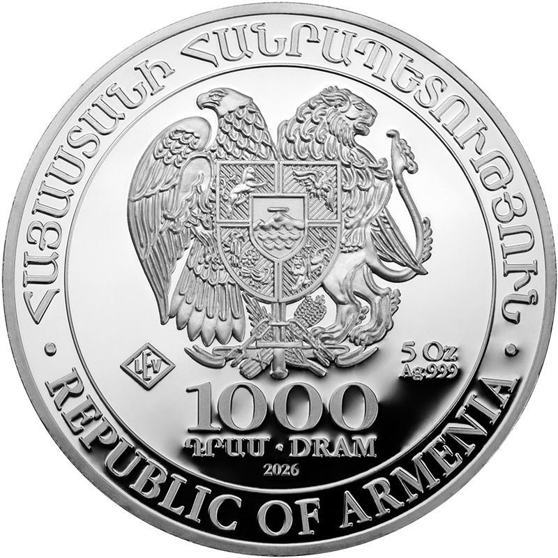 Noah's Ark 2026 - Armenia 5 oz Silver Coin .999