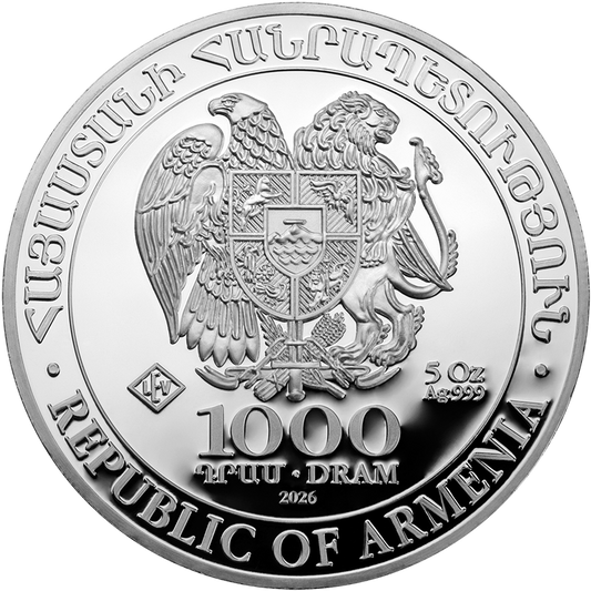 Noah's Ark 2026 - Armenia 5 oz Silver Coin .999